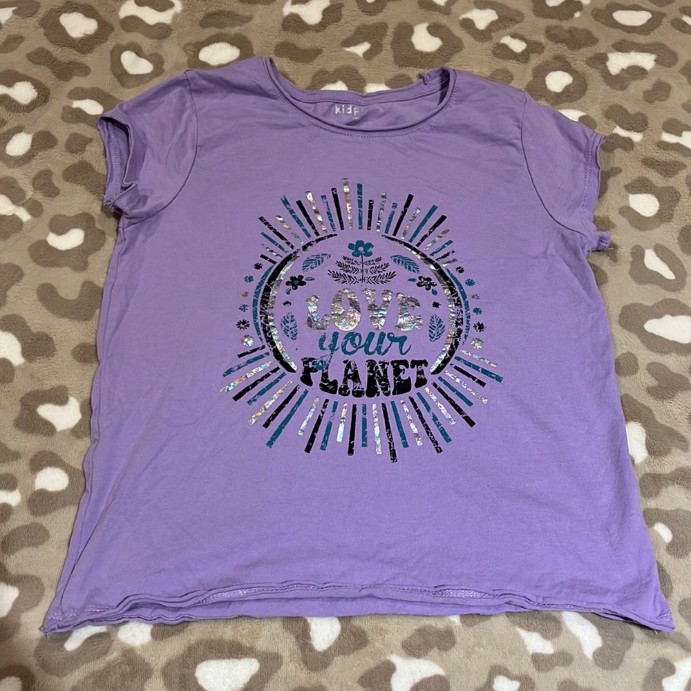 Purple Love your planet shirt